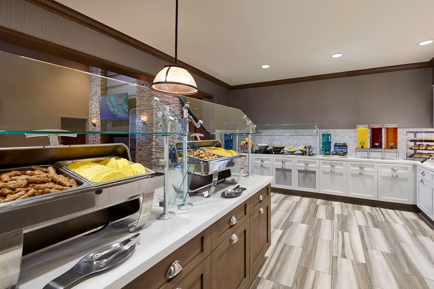 Free hot breakfast buffet at Homewood Suites by Hilton Los Angeles Redondo Beach